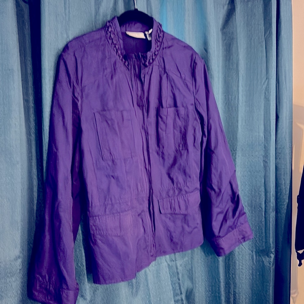 Women’s Chicos jacket size 2 (12-14) Purple zip up - Picture 14 of 15